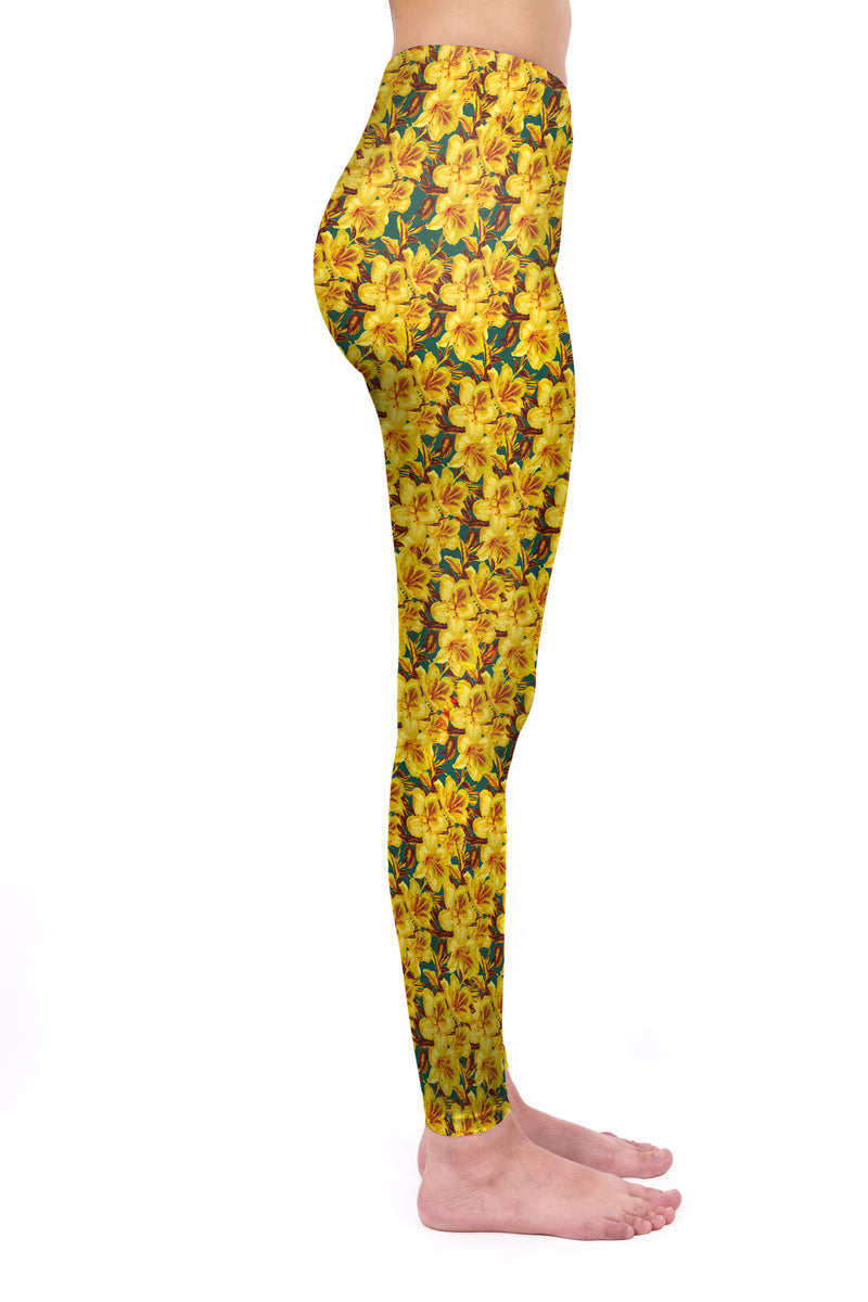 Regular Leggings (8-12 UK Size) - Golden Lilies