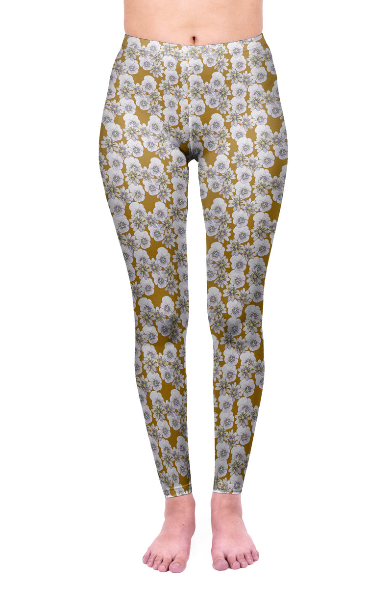 Regular Leggings (8-12 UK Size) - Pansies