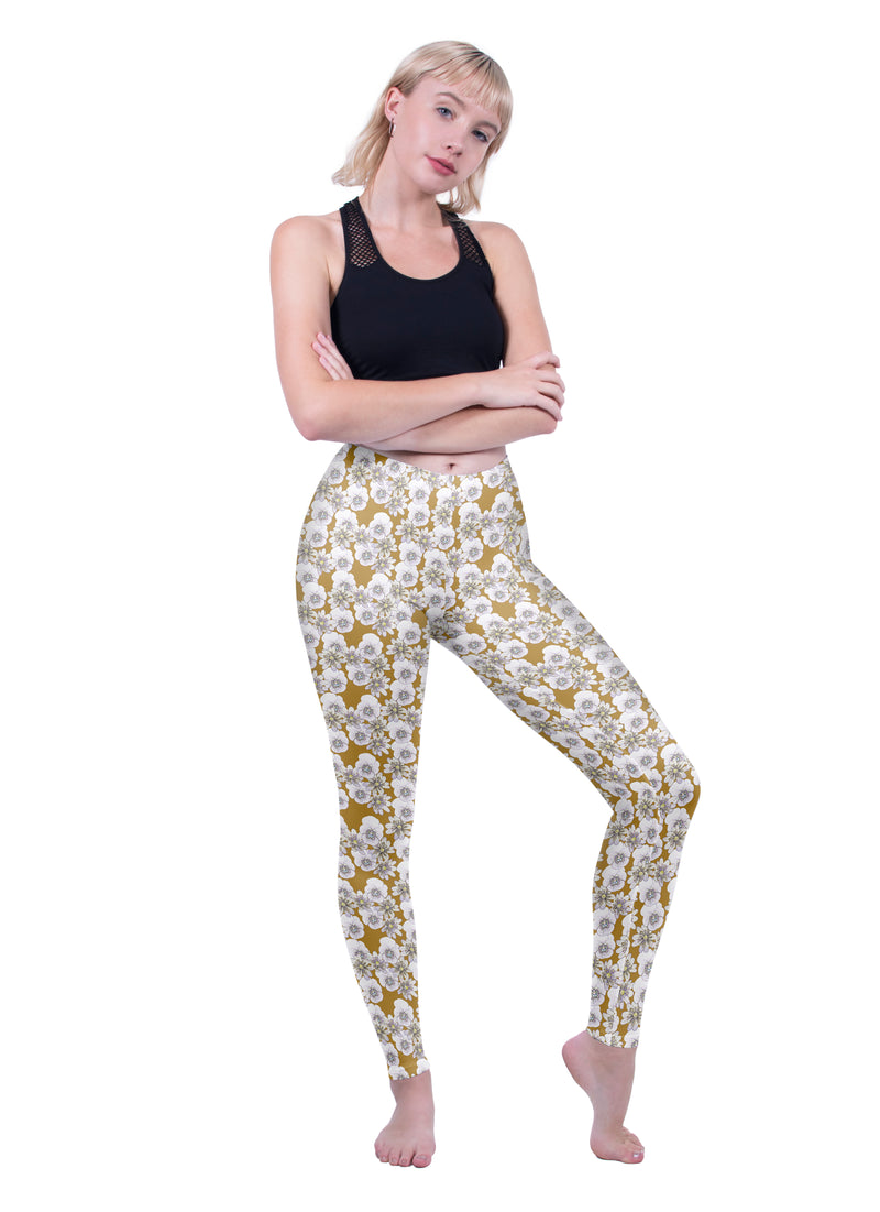 Regular Leggings (8-12 UK Size) - Pansies