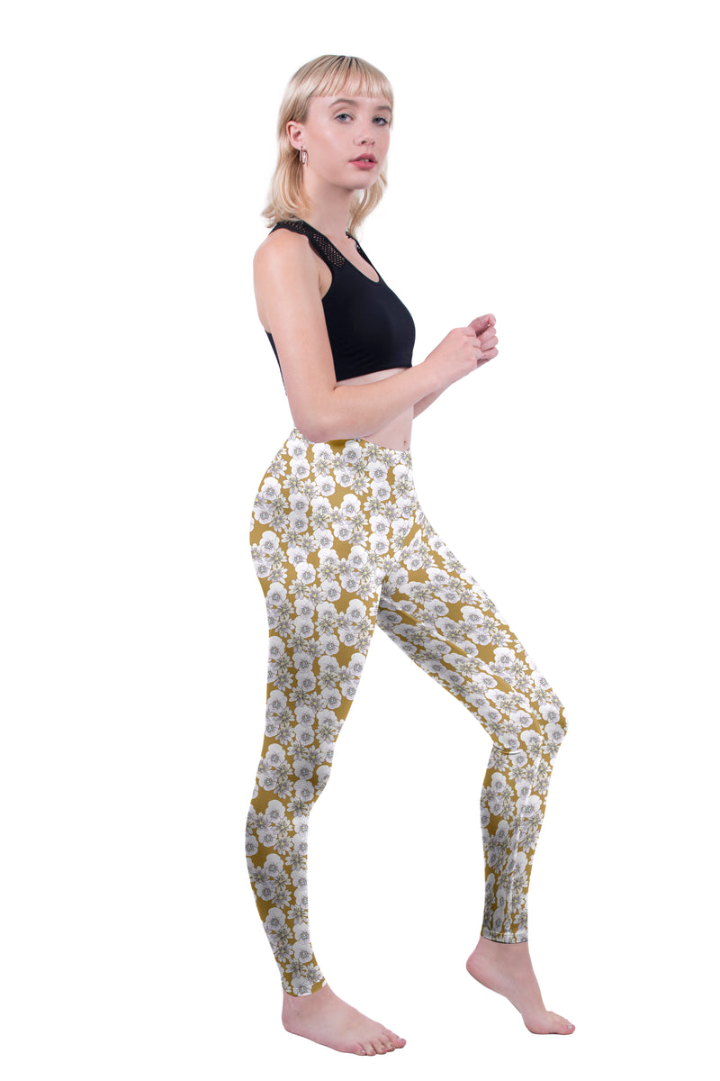 Regular Leggings (8-12 UK Size) - Pansies