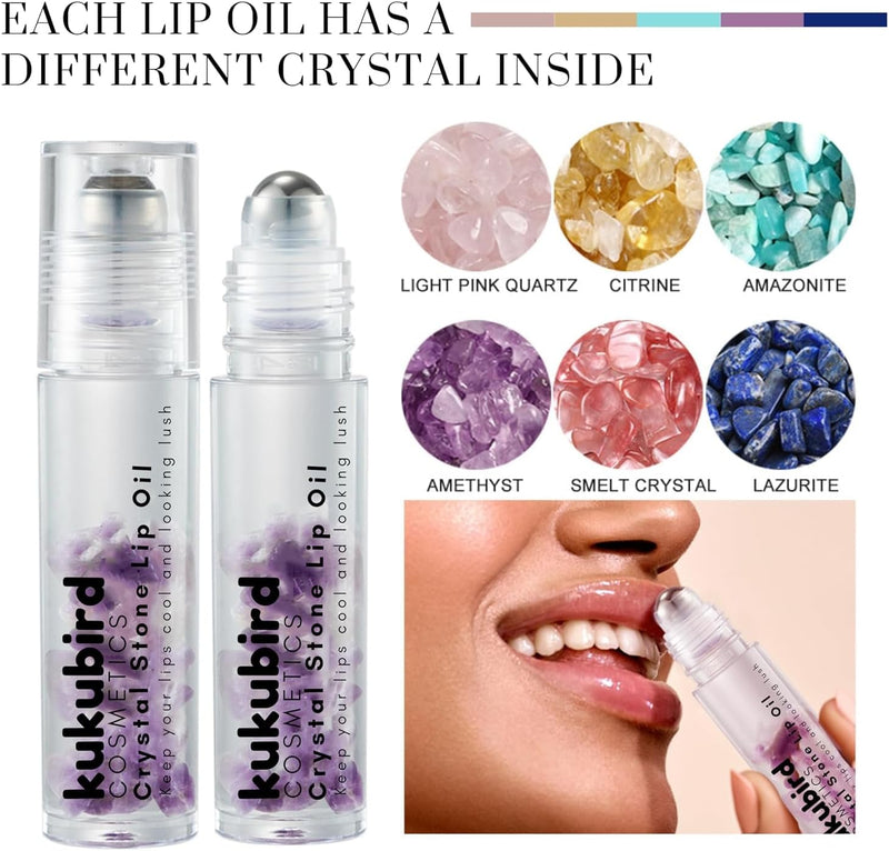 Crystal Stone Lip Oil - Amazonite