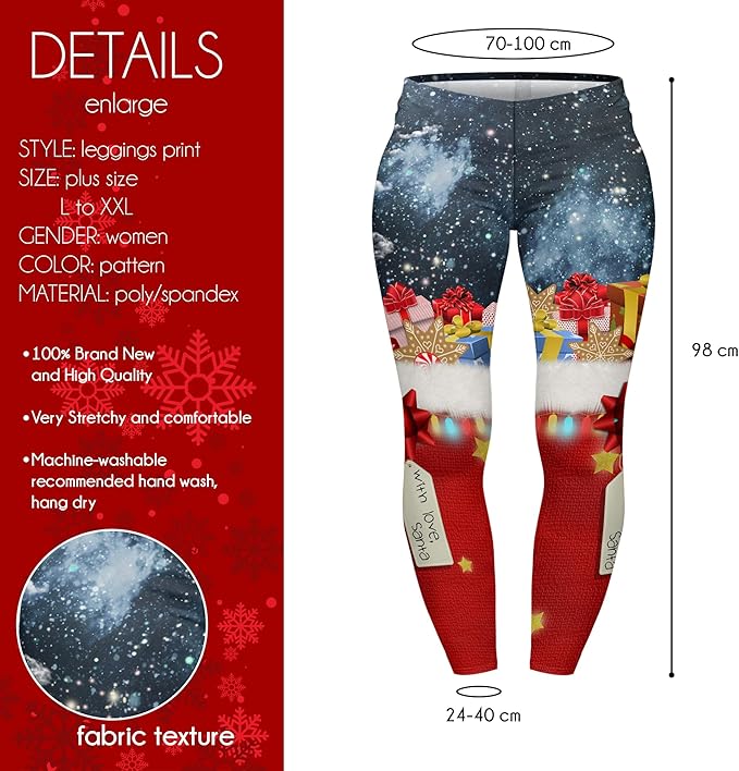 Curve Leggings (14-18 UK Size) - With Love Santa