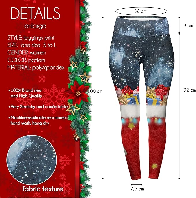 Highwaisted Leggings (10-16 UK Size) - With Love Santa