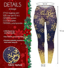 Regular Leggings (8-14 UK Size) - Golden Snowflake - Kukubird-UK