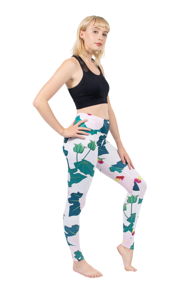 Regular Leggings (8-12 UK Size) - Sweet Hibiscus - Kukubird-UK