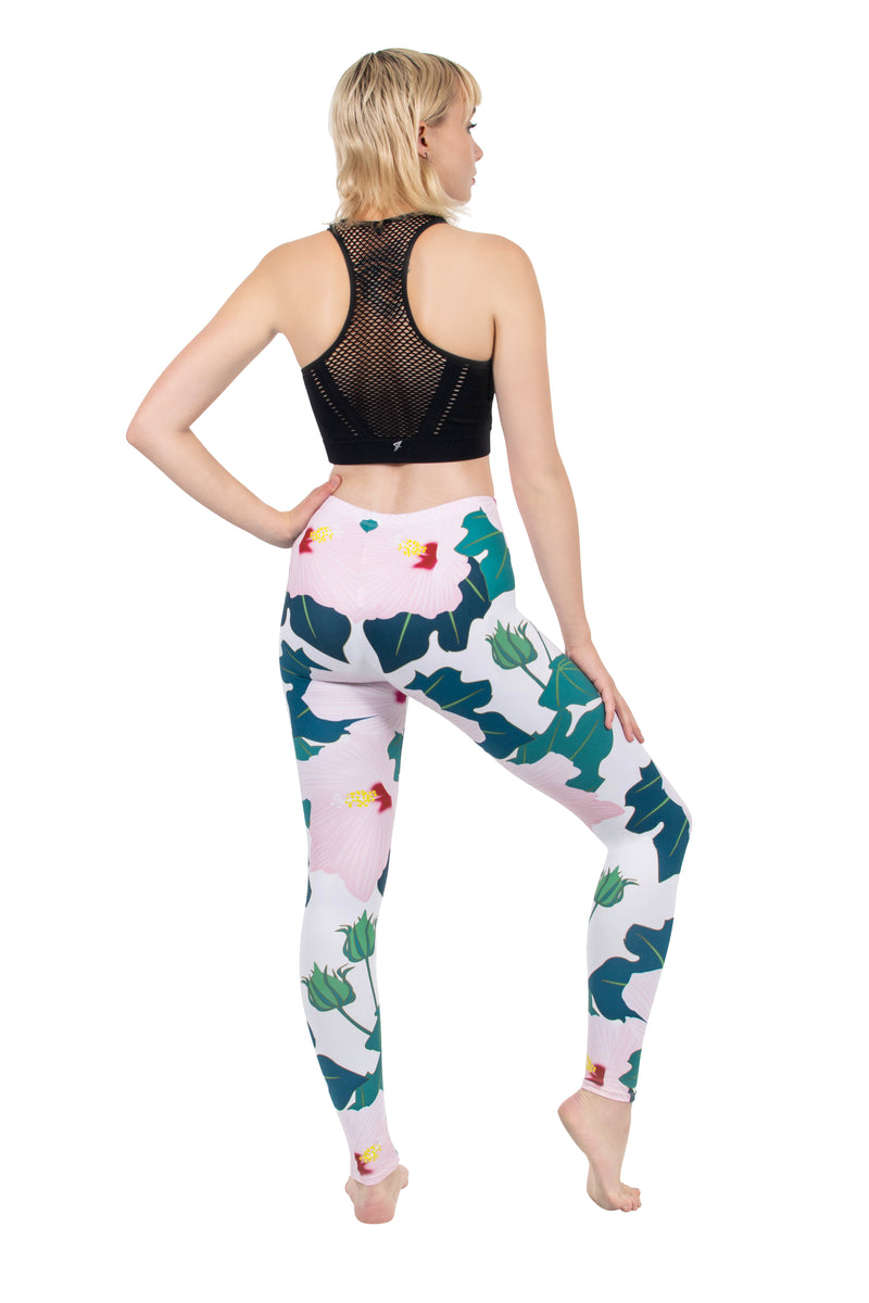 Regular Leggings (8-12 UK Size) - Sweet Hibiscus - Kukubird-UK