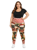 Highwaisted Leggings (10-16 UK Size) - Pugmas - Kukubird-UK