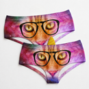 Horn Pantie - Galaxy Nerdy Caticorn (6-10 UK Size) - Kukubird-UK