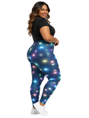 Curve Leggings (14-18 UK Size) - Christmas Light - Kukubird-UK