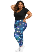 Curve Leggings (14-18 UK Size) - Christmas Light - Kukubird-UK