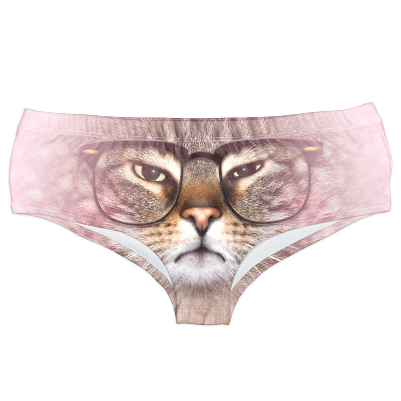 Horn Pantie - Grumpy Glasses Caticorn (6-10 UK Size) - Kukubird-UK