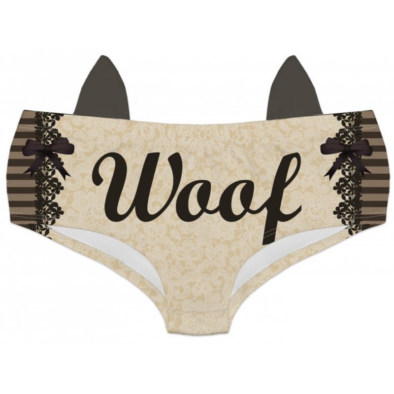 Ear Pantie - Woof Pug (6-10 UK Size) - Kukubird-UK