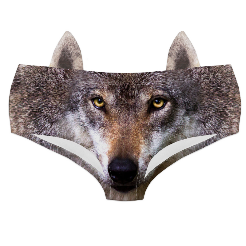 Ear Pantie - Dark Wolf (6-10 UK Size) - Kukubird-UK