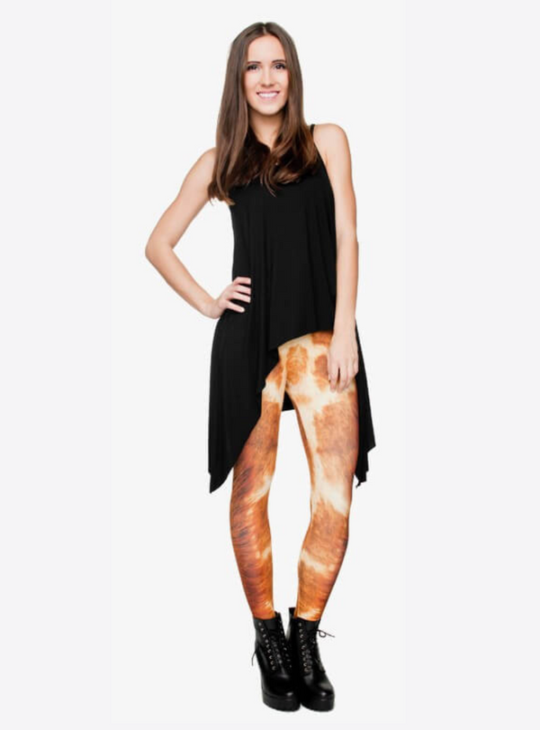 Regular Leggings (8-12 UK Size) - Giraffe Fur - Kukubird-UK