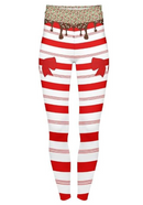 Highwaisted Leggings (10-16 UK Size) - Sweet Candy Cane