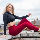 The Red Basic's High Waist Leggings - Kukubird-UK