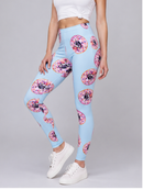 Regular Leggings (8-12 UK Size) - Donuts With Pugs Blue - Kukubird-UK