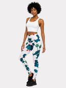 Regular Leggings (8-12 UK Size) - Sweet Hibiscus - Kukubird-UK