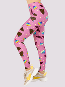Regular Leggings (8-12 UK Size) - Poopicorn - Kukubird-UK