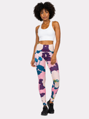 Regular Leggings (8-12 UK Size) - Gothic Hibiscus - Kukubird-UK