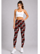 Regular Leggings (8-12 UK Size) - Red Scribble Check - Kukubird-UK