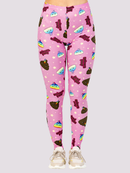 Regular Leggings (8-12 UK Size) - Poopicorn - Kukubird-UK