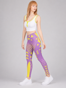 Regular Leggings (8-12 UK Size) - Pink Neon Sport - Kukubird-UK