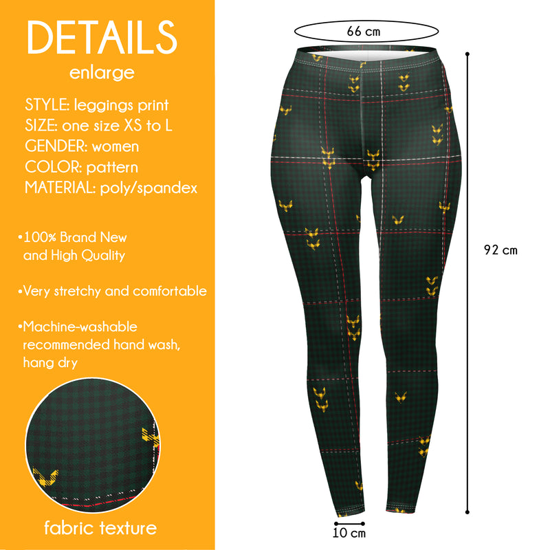 Regular Leggings (8-12 UK Size) - Deep Wood Check