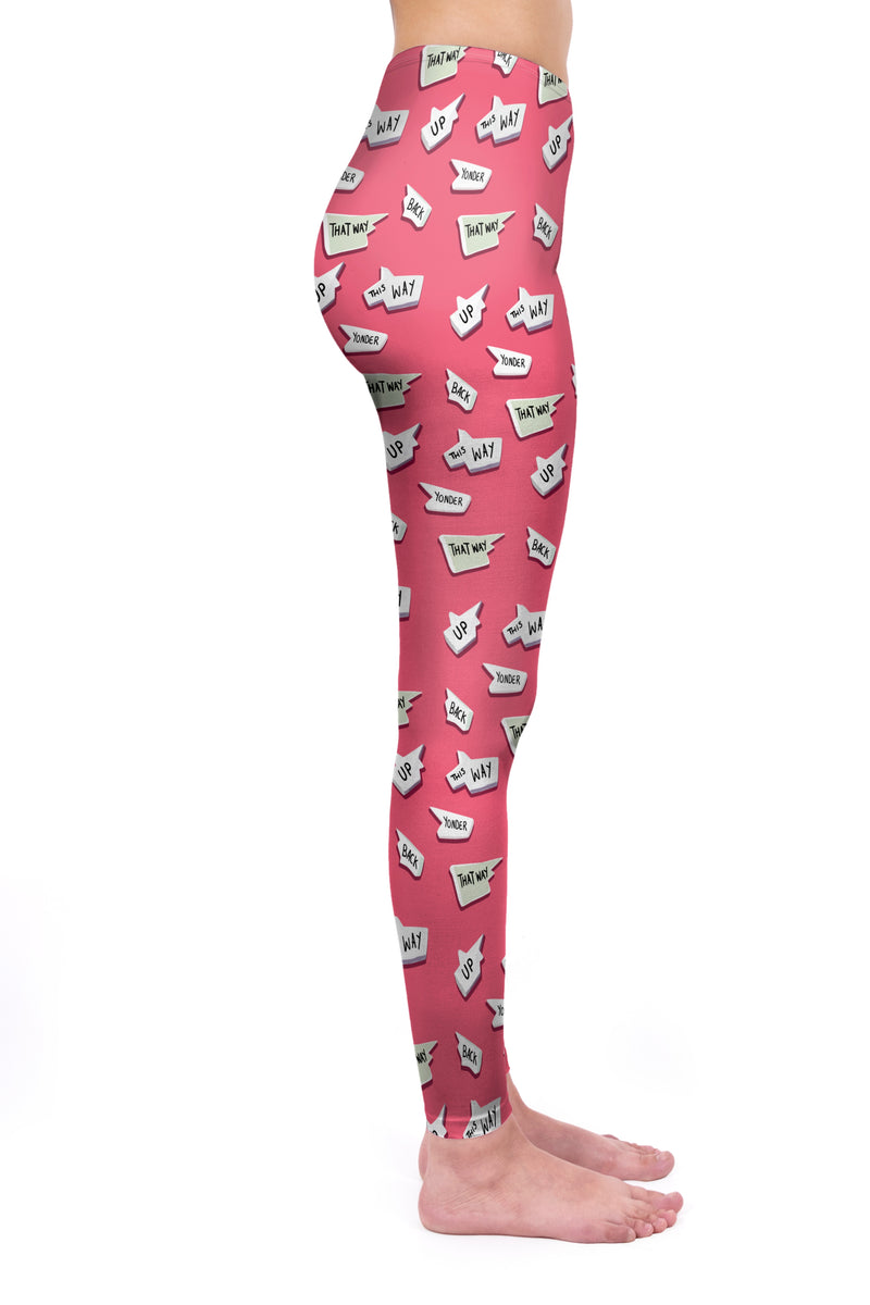 Regular Leggings (8-12 UK Size) - Bad Directions - Kukubird-UK