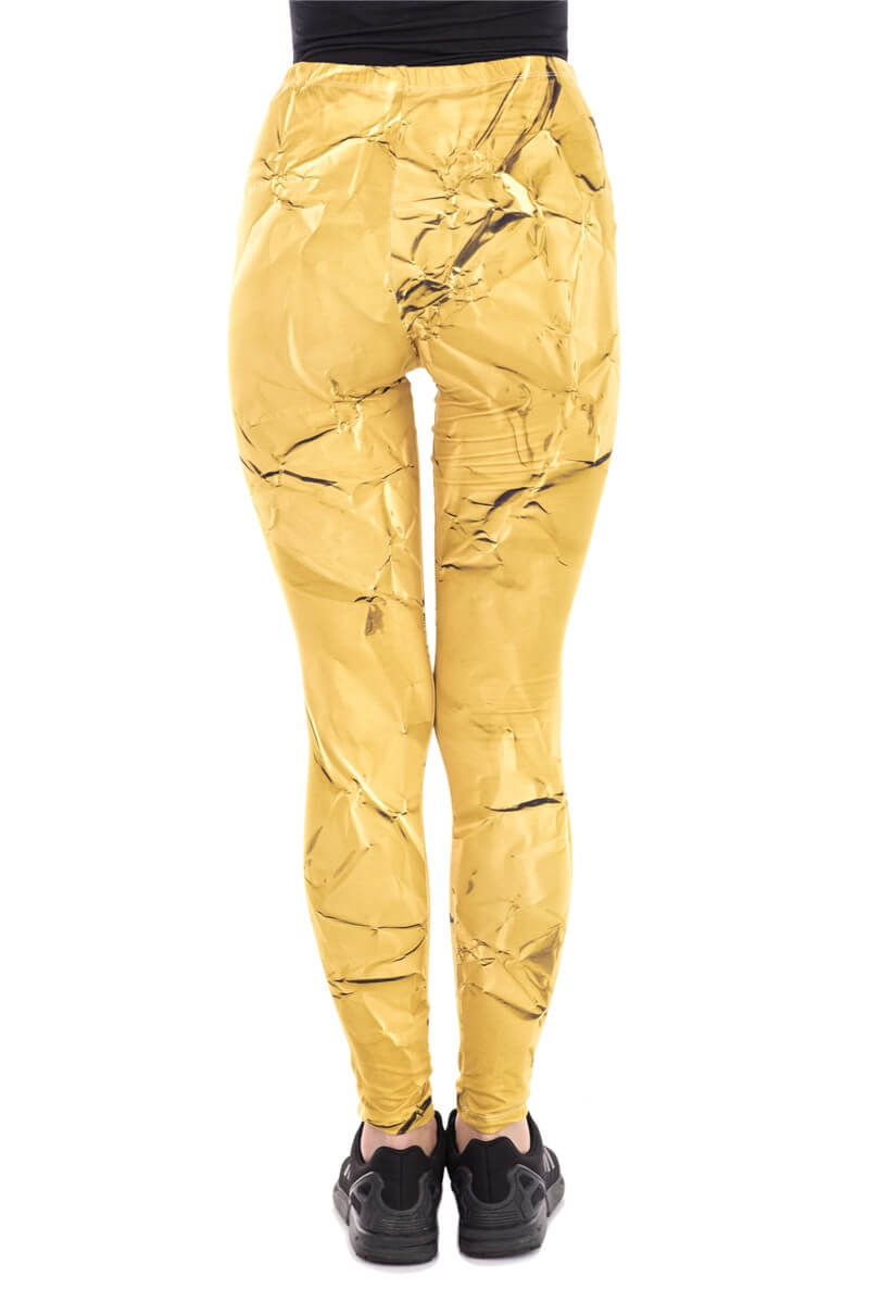 Regular Leggings (8-12 UK Size) - Gold Paper - Kukubird-UK