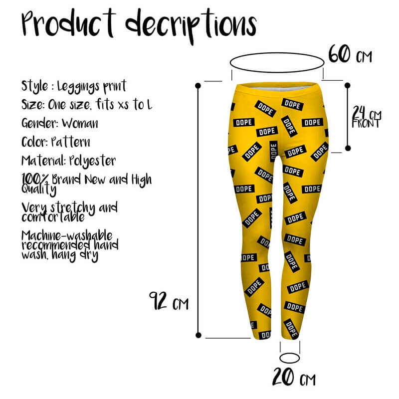 Regular Leggings (8-12 UK Size) - Dope - Kukubird-UK