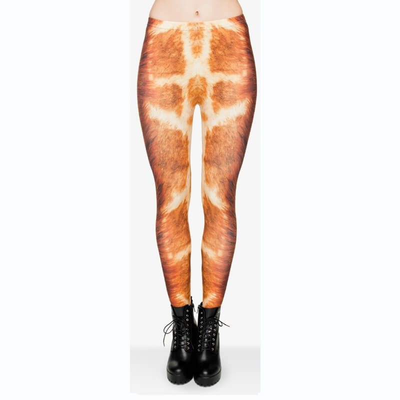 Regular Leggings (8-12 UK Size) - Giraffe Fur - Kukubird-UK