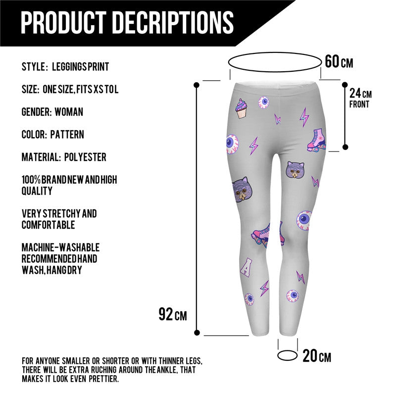 Regular Leggings (8-12 UK Size) - PINK AND PURPLE PATCHES - Kukubird_UK