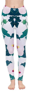 Regular Leggings (8-12 UK Size) - Sweet Hibiscus - Kukubird_UK