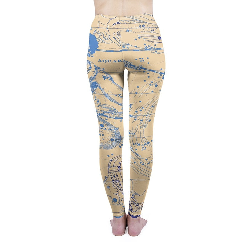 Regular Leggings (8-12 UK Size) - Aquarius - Kukubird_UK