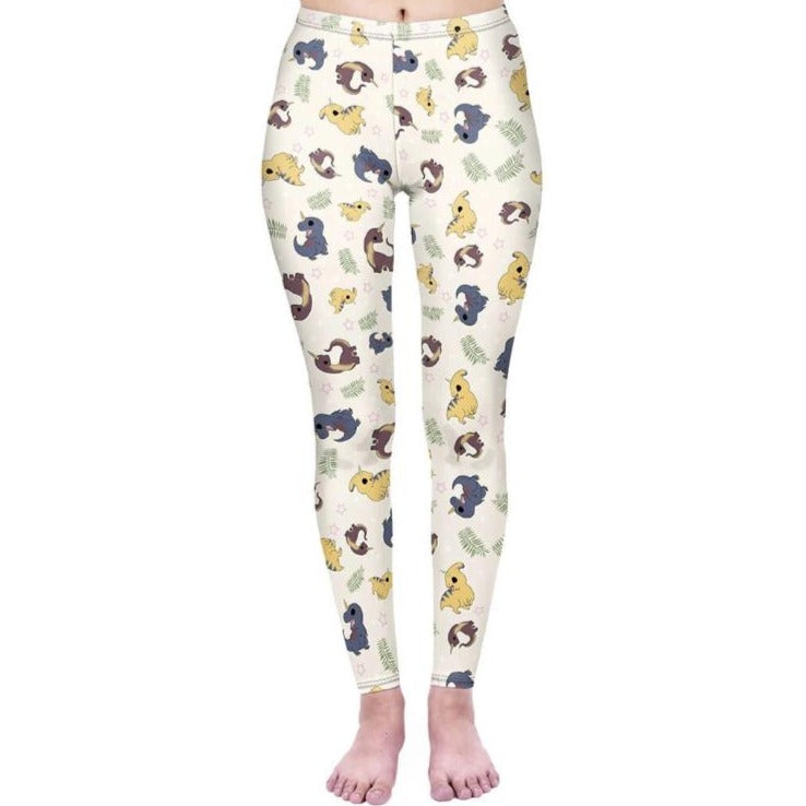 Regular Leggings (8-12 UK Size) - Dinocorn - Kukubird_UK