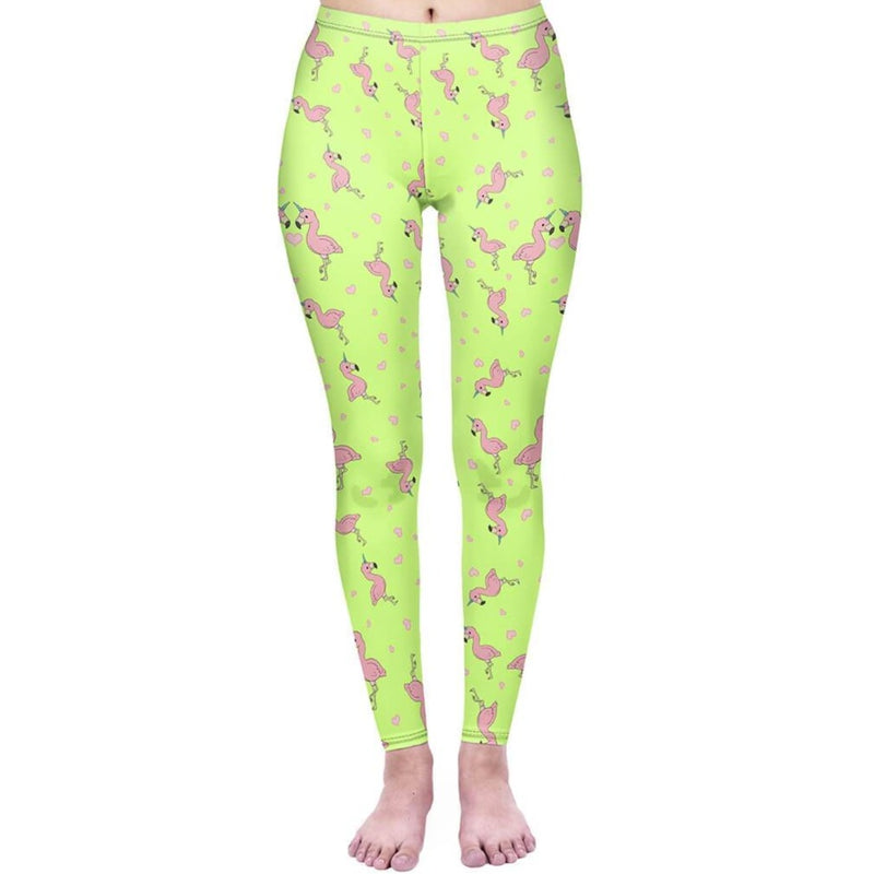 Regular Leggings (8-12 UK Size) - Flamingocorn - Kukubird_UK