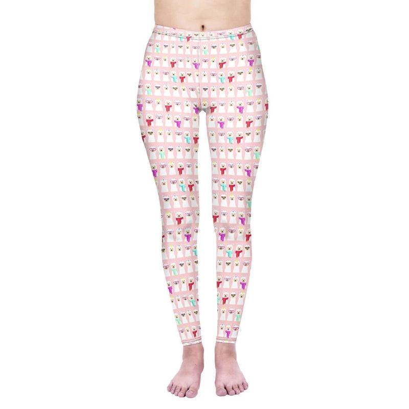 Regular Leggings (8-12 UK Size) - Disguised Llamas - Kukubird_UK