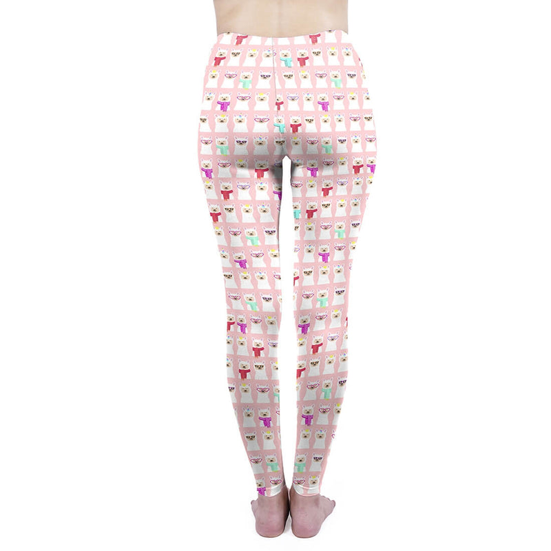 Regular Leggings (8-12 UK Size) - Disguised Llamas - Kukubird_UK