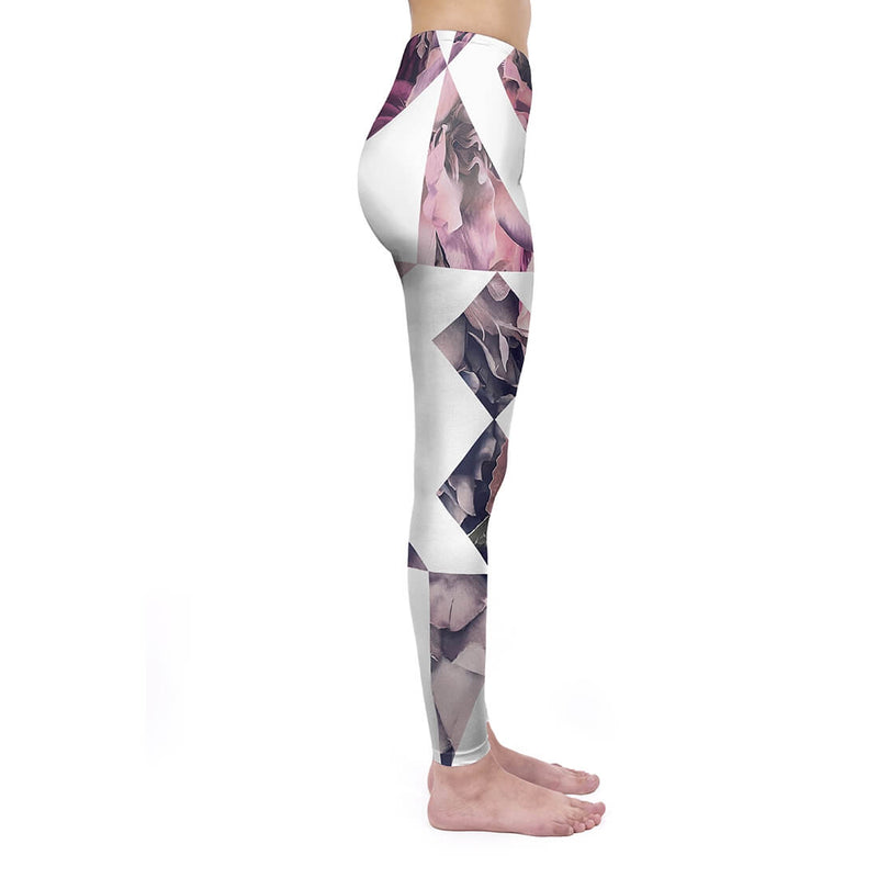 Regular Leggings (8-12 UK Size) - Diamond Floral - Kukubird-UK