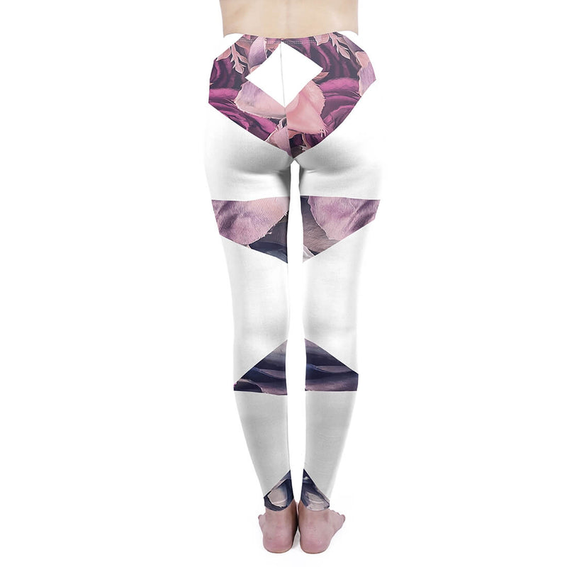 Regular Leggings (8-12 UK Size) - Diamond Floral - Kukubird-UK