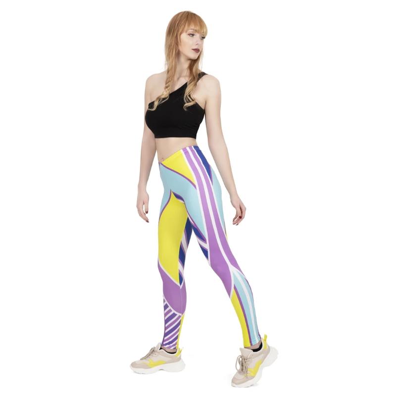 Regular Leggings (8-12 UK Size) - Fluorescent Sport - Kukubird_UK