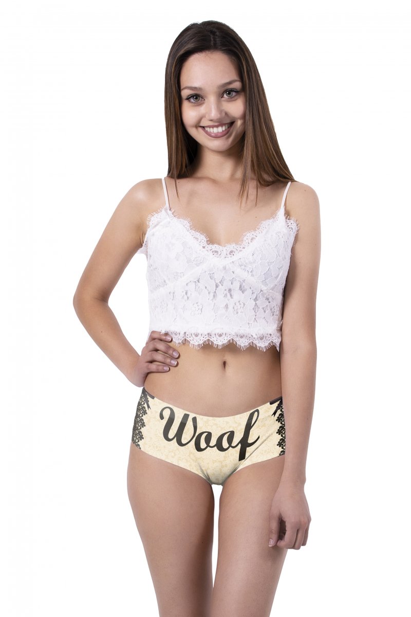 Ear Pantie - Woof Pug (6-10 UK Size) - Kukubird_UK