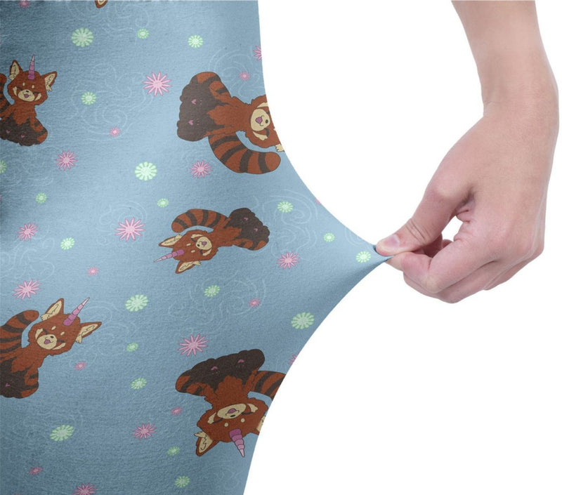 Regular Leggings (8-12 UK Size) - Red Pandacorn - Kukubird_UK