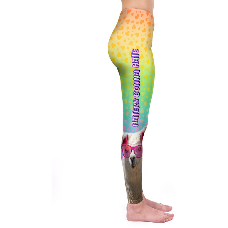 Regular Leggings (8-12 UK Size) - Llama Haters - Kukubird_UK