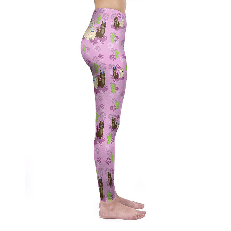 Regular Leggings (8-12 UK Size) - Llamacorn - Kukubird_UK