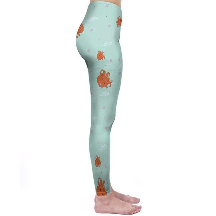 Regular Leggings (8-12 UK Size) - Octocorn - Kukubird_UK