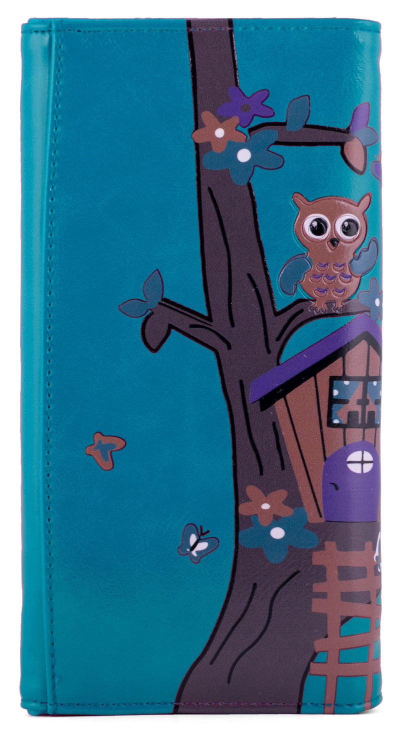 Kukubird Large Purse Owl's in Tree - Blue - Kukubird_UK