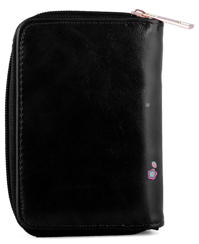 Kukubird Medium Purse 2 owl's on Branch - Black - Kukubird_UK