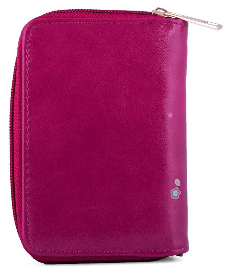 Kukubird Medium Purse 2 owl's on Branch - Purple - Kukubird_UK